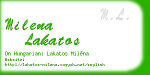 milena lakatos business card