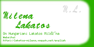 milena lakatos business card